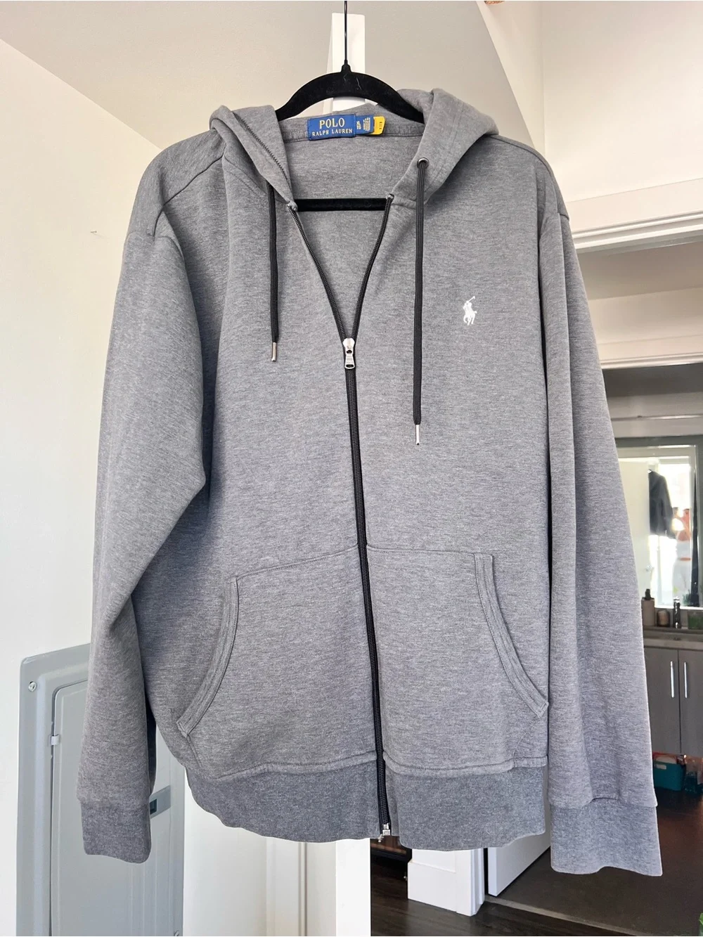Polo Ralph Lauren Men's Zip Up Hoodie Sweatshirt Gray Size XL